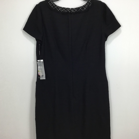 HP๐ Karl Lagerfeld Black Sheath Tweed Dress 14 - Picture 9 of 10